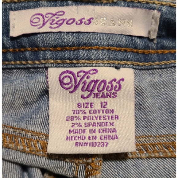 VIGOSS DISTRESSED BOYFRIEND JEANS SIZE 12 - Picture 2 of 5